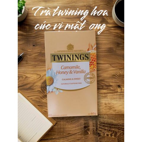 Trà túi lọc Twinings Camomile Mật Ong Vani - Hộp 40 Gói Thảo Mộc Tự Nhiên, Quà Tặng Sức Khỏe Ẩm Thực