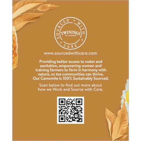 Trà túi lọc Twinings Camomile Mật Ong Vani - Hộp 40 Gói Thảo Mộc Tự Nhiên, Quà Tặng Sức Khỏe Ẩm Thực