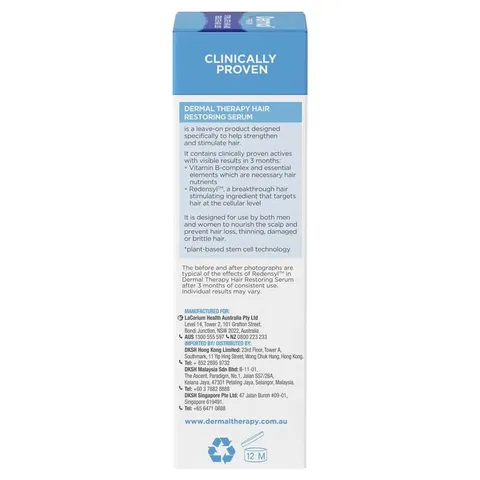 Serum kích thích mọc tóc Dermal Therapy hiệu quả cao cho người rụng tóc nhiều, hói đầu