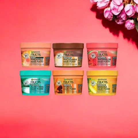 Kem Ủ Tóc Garnier 3 in 1 - Dưỡng Tóc Khỏe Mạnh với Chiết Xuất Chuối, Đu Đủ, Bơ - Chăm Sóc Tóc Tự Nhiên