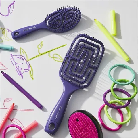 Lược Chải Lady Jayne Flexi Glide Detangling Brush Size L - Giải Quyết Tóc Rối, Dễ Dàng Làm Sạch, Phù Hợp Với Da Đầu Nhạy Cảm