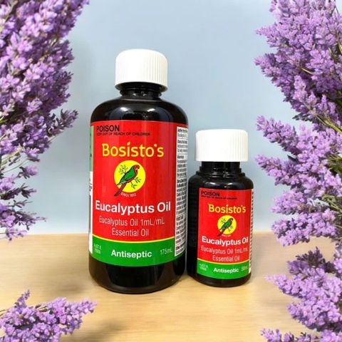 Bosisto's Eucalyptus Oil Úc 50ml – Dầu khuynh diệp thiên nhiên, giảm ho, trị ngạt mũi, xua muỗi cho bé và mẹ