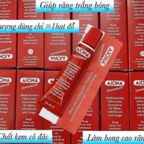 Kem Đánh Răng Ajona Đức 25ml - Giảm Hôi Miệng, Làm Sạch Sâu, Bảo Vệ Nướu, Dành Cho Người Uống Trà Cà Phê