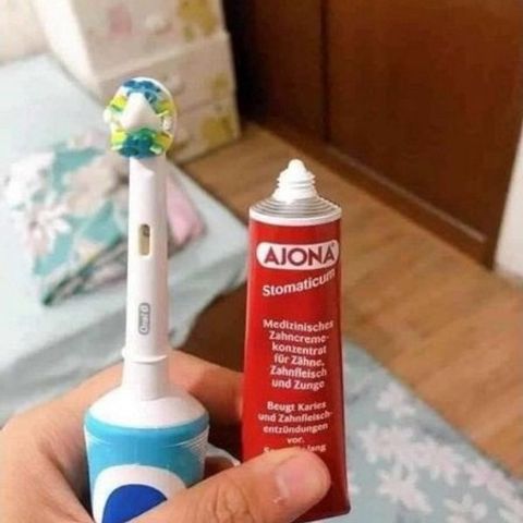 Kem Đánh Răng Ajona Đức 25ml - Giảm Hôi Miệng, Làm Sạch Sâu, Bảo Vệ Nướu, Dành Cho Người Uống Trà Cà Phê