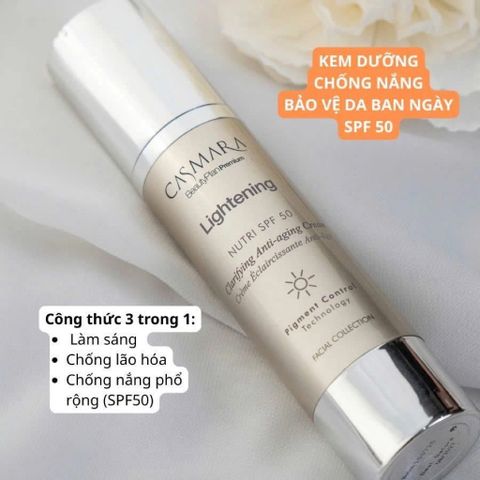 Kem Da Ban Ngày CASMARA Clarifying Anti-Aging Cream SPF50 50ML – Dưỡng Trắng Mờ Nám