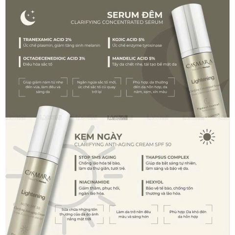 Kem Da Ban Ngày CASMARA Clarifying Anti-Aging Cream SPF50 50ML – Dưỡng Trắng Mờ Nám