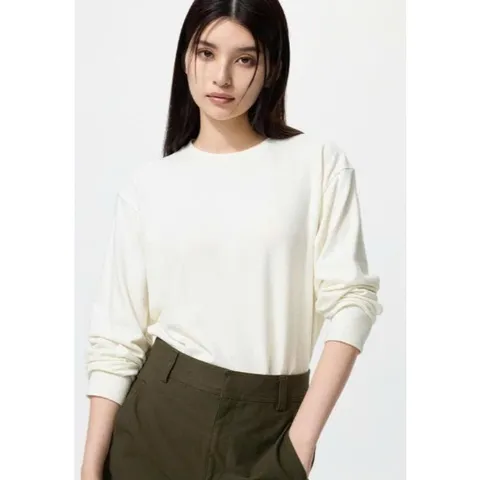 Áo Nỉ Tích Nhiệt Cổ Tròn Siêu Mềm Mại Uni Japan - Thời Trang Nữ Ấm Áp Mùa Thu Đông, Dễ Phối Đồ