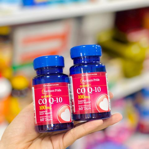 Viên uống CoQ10 100mg Puritan's Pride - Hỗ trợ tim mạch, Tăng cường năng lượng, Giảm mệt mỏi - 60 viên nhập khẩu Mỹ