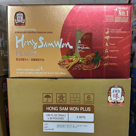 Nước Hồng Sâm Hong Sam Won CheongKwanJang - Nước Tăng Cường Sức Khỏe Chiết Xuất Từ Hồng Sâm & Thảo Mộc Tự Nhiên Hàn Quốc