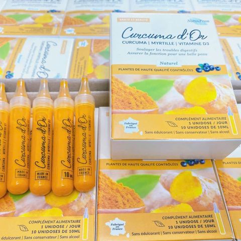 Tinh chất nghệ nano Curcuma d'Or NatinFran 10 ống - Thực phẩm chức năng chống viêm, hỗ trợ sức khỏe tối ưu từ thiên nhiên