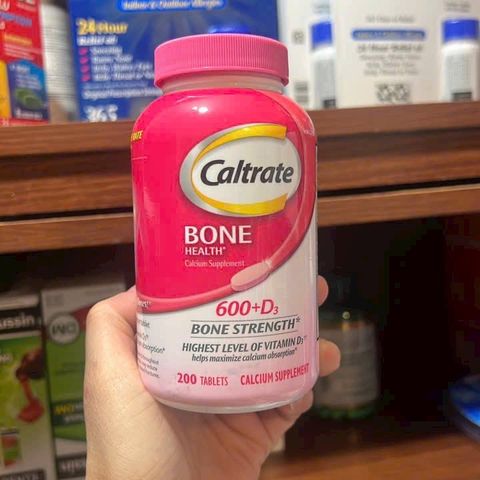 Viên uống Caltrate Bone Health 600 mg & D3 200 viên - Bổ sung Canxi và Vitamin D3 cho xương chắc khỏe, ngăn ngừa loãng xương