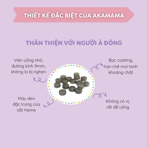 Combo Vitamin Bà Bầu AKAMAMA Nhật Bản - Sắt, DHA/EPA, Canxi, D3, K2, Hỗ Trợ Phát Triển Thai Nhi và Chống Rạn Da