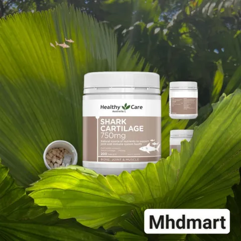 Viên uống Shark Cartilage 750mg Sụn Vi Cá Mập Healthy Care 200 viên_Hàng nhập khẩu, có tem phụ