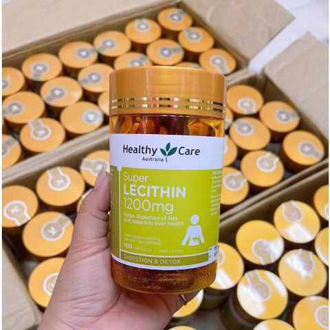 Viên Uống Mầm Đậu Nành Healthy Care Super Lecithin 1200mg - Hỗ Trợ Cân Bằng Nội Tiết Tố, Làm Đẹp Da, Tăng Cường Vòng 1 - 100 Viên Nhập Khẩu