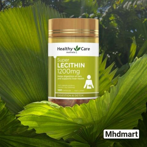Viên Uống Mầm Đậu Nành Healthy Care Super Lecithin 1200mg - Hỗ Trợ Cân Bằng Nội Tiết Tố, Làm Đẹp Da, Tăng Cường Vòng 1 - 100 Viên Nhập Khẩu