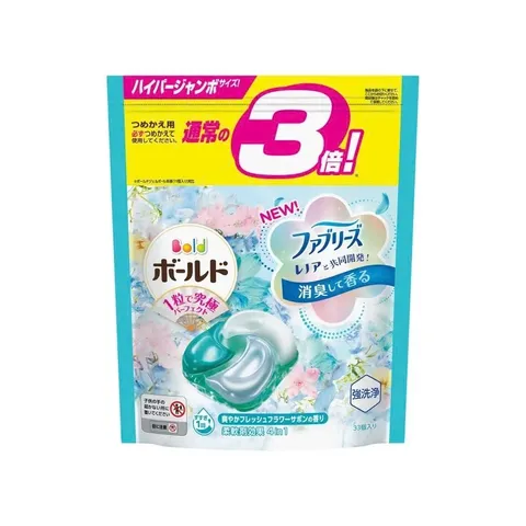 Viên Giặt Xả Gelball 4D P&G - Hương Oải Hương & Mẫu Đơn, 4 Trong 1, Kháng Khuẩn, Phù Hợp Với Máy Giặt, Túi 33 Viên, Nhật Bản