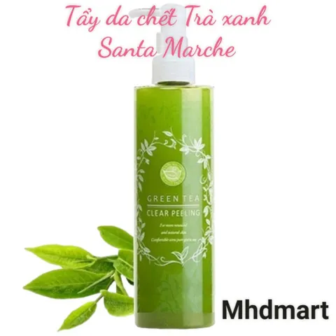 [Nội địa Nhật - Mẫu mới nhất] Tẩy da chết trà xanh Santa Marche Green Tea Clear Peeling Nhật Bản 200ml 403179