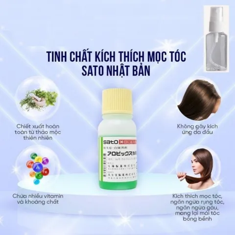 Tinh Chất Thảo Dược Kích Thích Mọc Tóc SATO Nhật Bản 30ml - Ngăn Rụng Tóc, Tăng Cường Sức Khỏe Cho Tóc, Nuôi Dưỡng Từ Thiên Nhiên