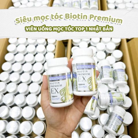 Viên uống hỗ trợ mọc tóc Best Biotin Premium Ex Nhật Bản - Hộp 90 viên( Mẫu mới nhất ) 403197