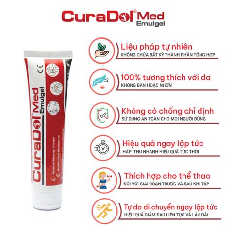 Gel Bôi Giảm Đau Xương Khớp CuraDolMed 100ml - Giải Pháp Tự Nhiên Giảm Đau Cơ Bắp, Thắt Lưng, Bong Gân, Trật Khớp