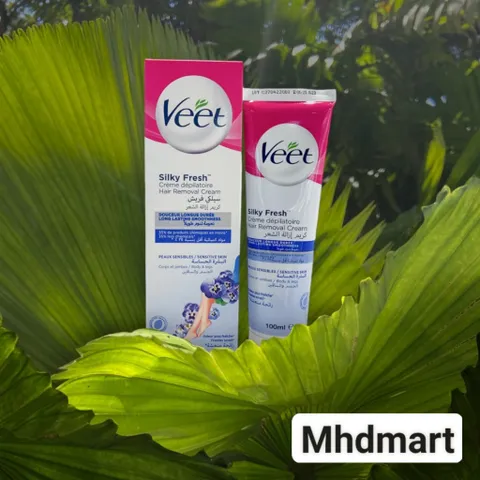 Kem tẩy lông Veet Silk Fresh, Pháp (100ml) cho da nhạy cảm (xanh dương) 403264