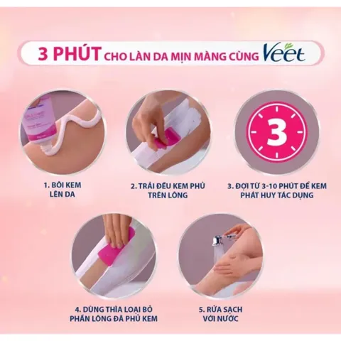 Kem tẩy lông Veet Silk Fresh, Pháp (100ml) cho da nhạy cảm (xanh dương) 403264
