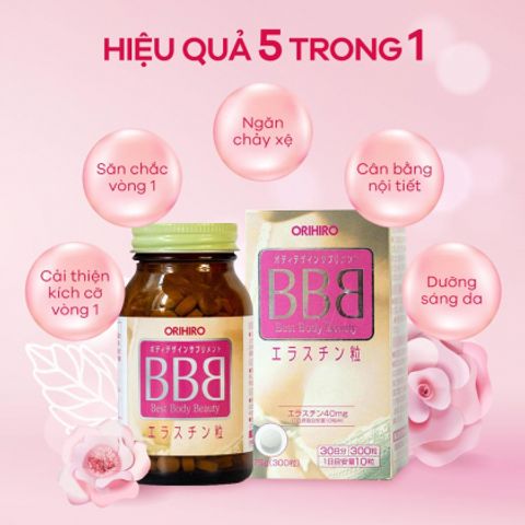 Viên Uống Nở Ngực BBB Orihiro Nhật Bản - Tăng Cường Vòng 1 Tự Nhiên An Toàn, Không Phẫu Thuật, Giúp Làn Da Sáng Hồng và Tóc Khỏe Mạnh