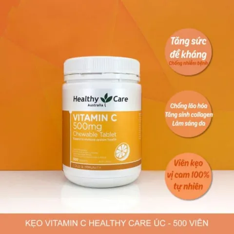 Viên nhai Healthy Care Vitamin C 500mg hộp 500 viên từ Úc 403277
