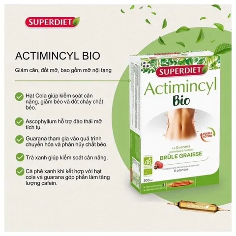 Thực phẩm đốt mỡ giảm cân Superdiet Actimincly Bio của Pháp 403292