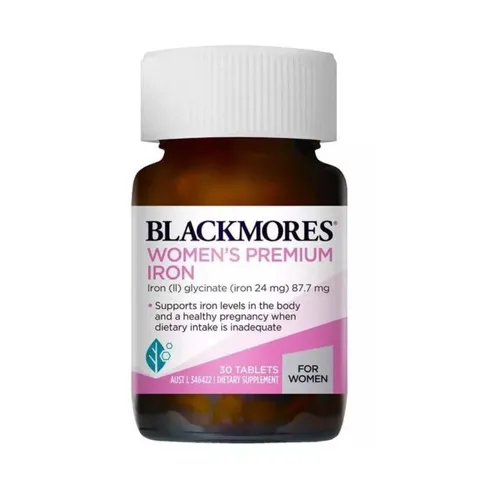 Viên sắt Blackmores cho bà bầu - Ngừa thiếu máu, không táo bón, bổ sung sắt chất lượng cao cho mẹ và bé - 30 viên