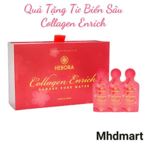 Nước Uống Collagen Hebora Enrich 500ml - Hỗ Trợ Làm Đẹp Da, Giảm Lão Hóa, Dạng Túi 28 Gói - Hàng Nhập Khẩu Nhật Bản