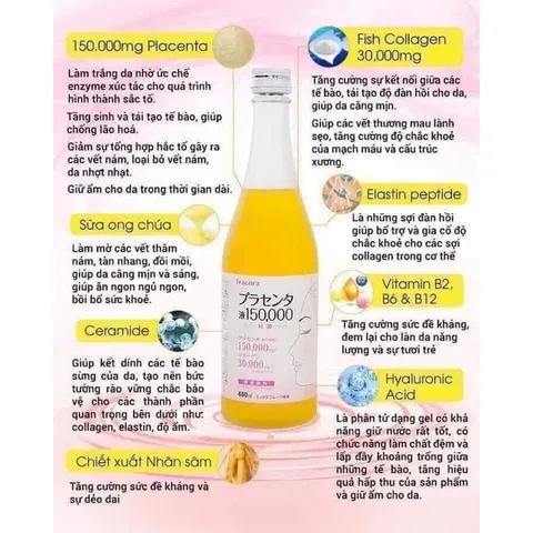 Nước uống nhau thai Fracora Placenta 150.000mg Nhật Bản 403309