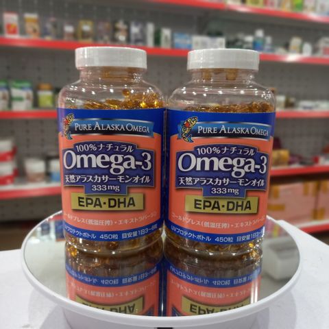 Dầu cá omega 3 Pure Alaska Nhật Bản_Mẫu mới( Nắp trắng ) 403323