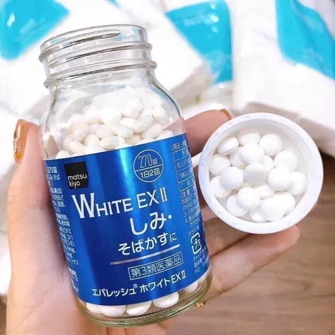 Viên Uống Trắng Da White Ex II - Bổ Sung Vitamin C, Mờ Thâm Nám Nhật Bản, 270 Viên, Dưỡng Sáng Da, Làm Đều Màu Da