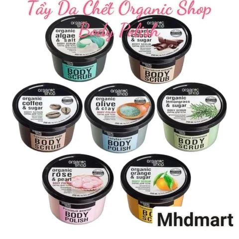 Tẩy Da Chết Body Organic Shop Dưỡng Da Trắng Sáng 403356