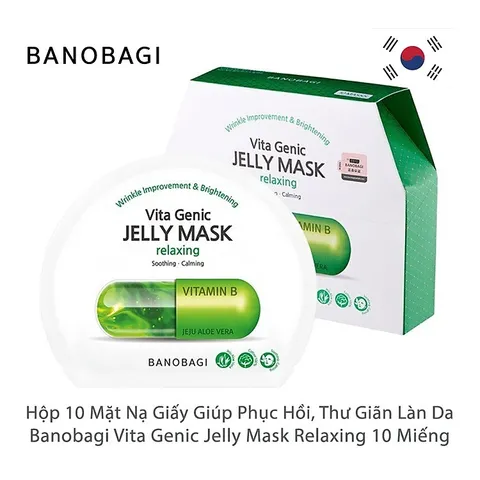 Mặt Nạ Dưỡng Da Vita Genic Jelly Mask BANOBAGI Hàn Quốc - Hộp 10 Miếng, Cung Cấp Vitamin Và Dưỡng Ẩm Cho Da Rạng Rỡ
