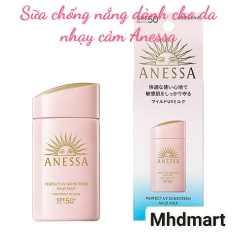Sữa Chống Nắng Anessa UV SPF50+/PA++++ 60ml Dành Cho Da Nhạy Cảm - Bảo Vệ Và Dưỡng Ẩm Hiệu Quả, An Toàn Dùng Hàng Ngày