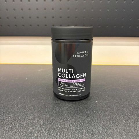Viên Uống Collagen Sports Research Multi Collagen Complex 180 Viên - Tăng Cường Sức Khỏe Da, Tóc, Móng Từ Mỹ