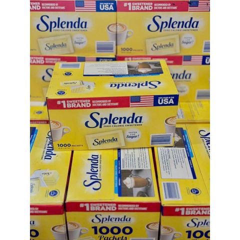 Hộp 1000 Gói Đường Ăn Kiêng Splenda Zero Calorie - Sweetener Ngọt Thanh, Chính Hãng USA, Dùng Nấu Ăn và Làm Bánh