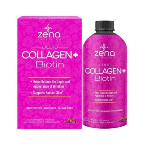 Collagen Dạng Nước Zena Nutrition 900ml + Biotin - Giúp Làm Trẻ Hóa Da và Tăng Cường Độ Ẩm, Thích Hợp Cho Nam Nữ