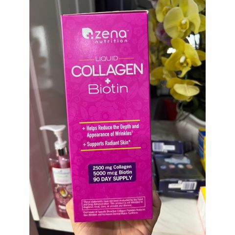 Collagen Dạng Nước Zena Nutrition 900ml + Biotin - Giúp Làm Trẻ Hóa Da và Tăng Cường Độ Ẩm, Thích Hợp Cho Nam Nữ