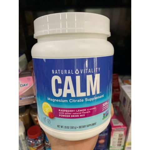 Bột Magie Calm Vị Chanh Mâm Xôi 567g - Hỗ Trợ Dinh Dưỡng, Thiên Nhiên, Không Chứa Đường, Thuần Chay, Dễ Uống, Xuất Xứ Mỹ