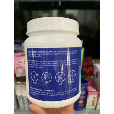 Bột Magie Calm Vị Chanh Mâm Xôi 567g - Hỗ Trợ Dinh Dưỡng, Thiên Nhiên, Không Chứa Đường, Thuần Chay, Dễ Uống, Xuất Xứ Mỹ