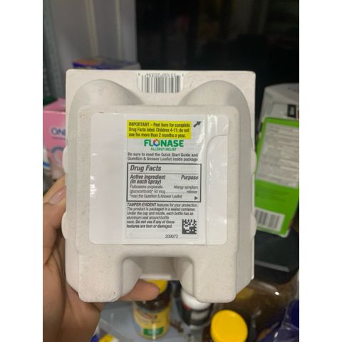 Xịt Mũi Dị Ứng Flonase - Giảm Nghẹt Mũi & Sổ Mũi, Hắt Hơi, Ngứa Mũi - Chai Nhập Từ Mỹ, Mẫu Mới Xanh Lá