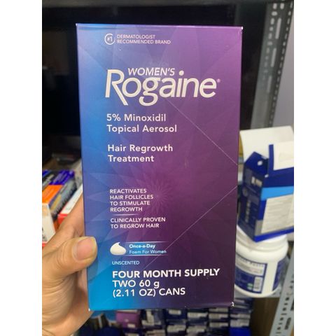 Kem mọc tóc cho nữ Rogaine Hair Regrowth Treatment Foam - Set 2 chai Minoxidil 5% cho mái tóc dày đẹp, chống rụng, phục hồi tự nhiên