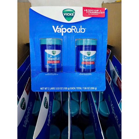 Dầu sáp ấm ngực giảm ho Vicks VapoRub - Giải pháp cho cảm lạnh, nghẹt mũi và ho cho trẻ em và người lớn, dễ sử dụng và hiệu quả nhanh chóng