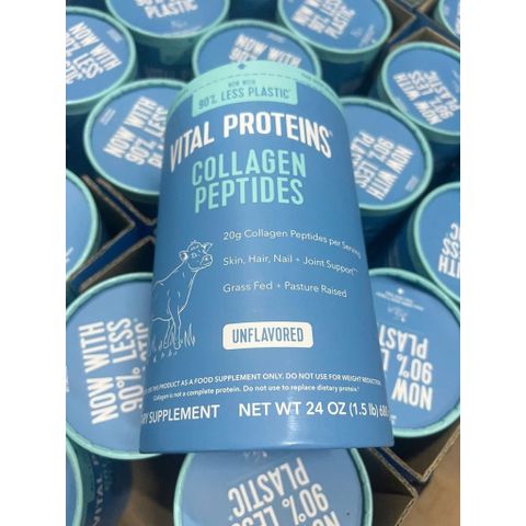 Bột Collagen Vital Proteins Peptides Unflavored - Giải Pháp Làm Đẹp Da, Tăng Cường Đàn Hồi, Duy Trì Sức Khỏe Từ Mỹ