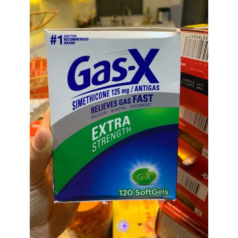 Viên uống Gas-X Extra Strength giảm đầy hơi, khó tiêu 120 viên - Dạng viên nang mềm dễ uống, hiệu quả nhanh chóng