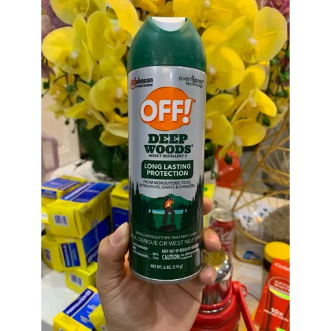 Xịt Xua Đuổi Muỗi OFF! Deep Woods - Chống Côn Trùng 170g Nhập Mỹ, An Toàn cho Trẻ Từ 6 Tháng Tuổi, Sử Dụng Cho Hoạt Động Ngoài Trời