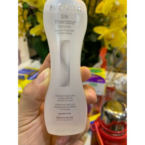 Tinh Chất Lụa Biosilk Silk Therapy Original Lite 167ml - Dưỡng Tóc Bóng Mượt, Bảo Vệ Nhiệt, Chăm Sóc Tóc Hư Tổn